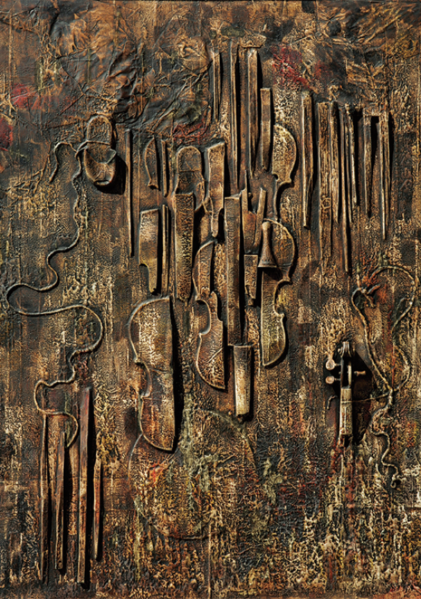“Չգրված երգ” 1969, կոլաժ, 145 x 110 սմ