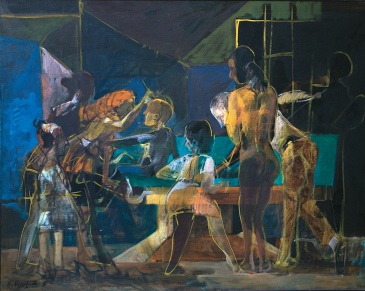 “Խաղը” շարքից, 1986, կտավ, յուղաներկ, 80 x 100 սմ