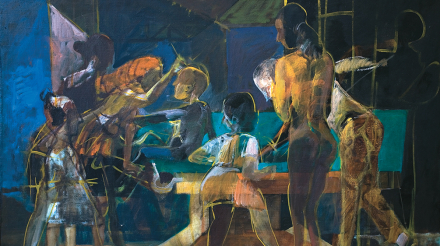 “Խաղը” շարքից, 1986, կտավ, յուղաներկ, 80 x 100 սմ